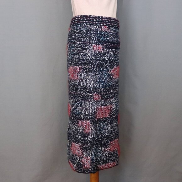 CHANEL Skirt Size 40 Wool Cashmere Plaid Tweed 15B - Picture 14 of 16